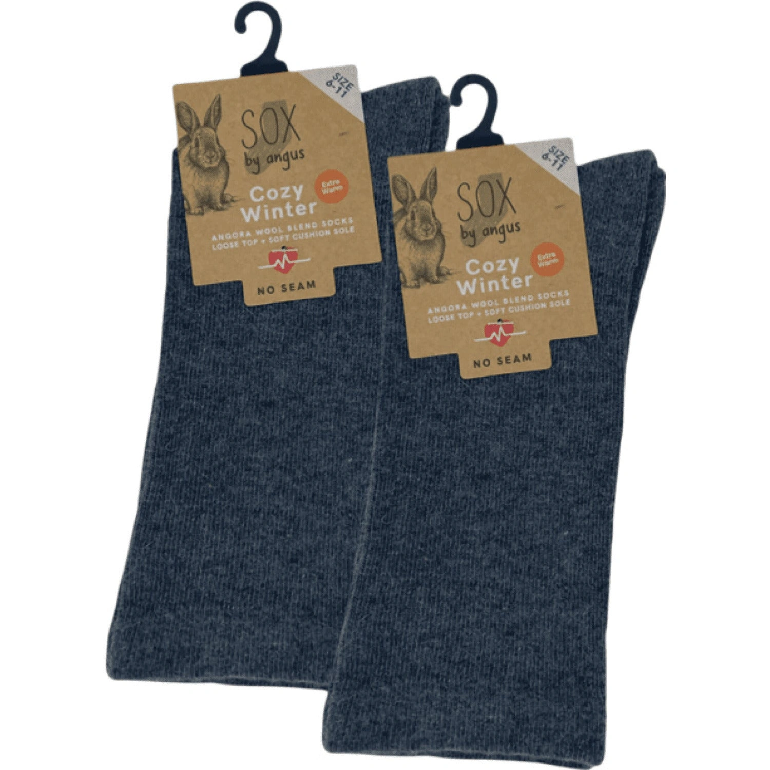 Cozy Angora Blend Socks: Cloud-Like Comfort, Seamless Design, Charcoal Chic!